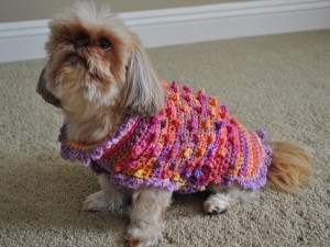 Bella Tiny Bobbles and Frills Crochet Sweater