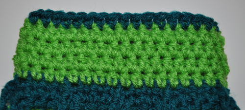 Decorative Loop Crochet Small Dog Sweater Collar Detail