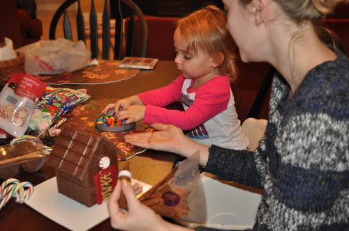 Assembling and Decorating the Chocolate Candy Bar House