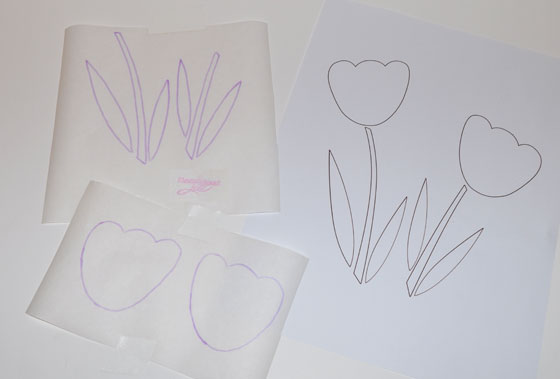 Trace Design onto Paper Side of Fusible Web