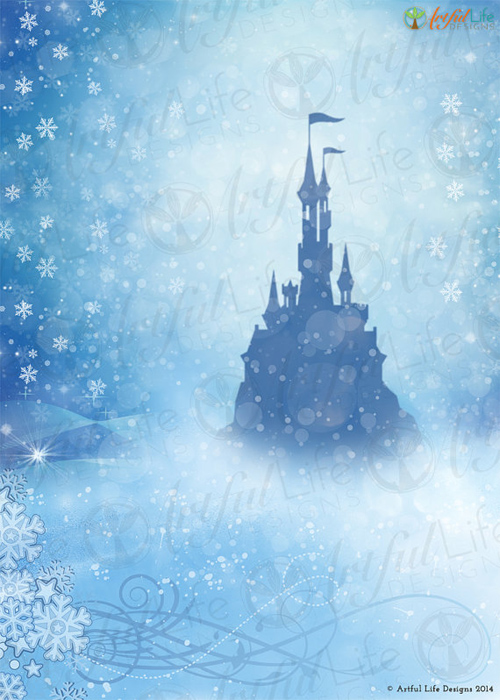 Frozen Inspired Ice Castle Photo backdrop
