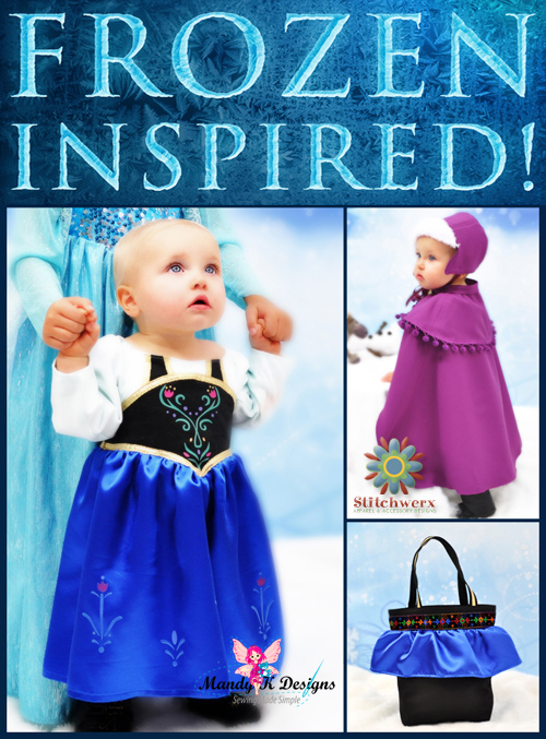 Frozen Inspired Princess Anna Dress, Cape & Hat
