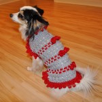 Ribbons and Bows Crochet Small Dog Sweater